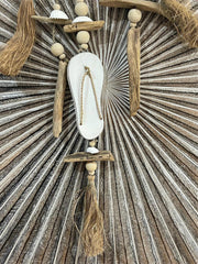 NEW Balinese Handmade Dream Catcher w/Thong/Shell/Pebble Trim - Bali Dream Catch