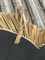 Balinese Hand Crafted Double Palm Tree Wall Art w/Shell Trim - Bali Palm Tree