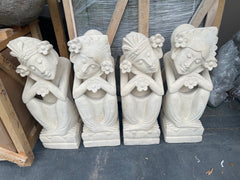 Hand Carved Limestone Balinese Statues - Bali Garden Art - Wedding Statue 60cm