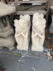 Hand Carved Limestone Balinese Statues - Bali Garden Art - Wedding Statue 60cm