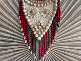 Hand Crafted Balinese Shell / Wood Bead Tribal Neck Piece - PRIMITIVE ART