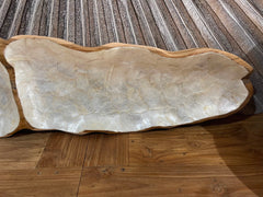 Balinese Hand Crafted Teak & Capiz Shell Divided Bowl / Platter - Bali Platter