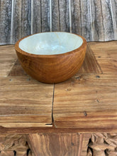 Balinese Hand Crafted Teak & Capiz Shell Bowl / Platter - Bali Teak Wood Bowl
