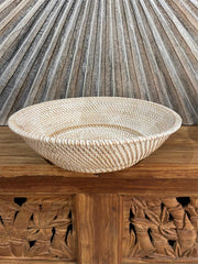 Balinese Hand Woven Rattan Open Basket 2 colours available - Rattan Bali Basket