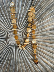 NEW Balinese Capiz Shell with Stick Hanging Strand / Mobile - Shell Decor Hanger