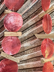 NEW Balinese Capiz Shell with Stick Hanging Strand / Mobile - Shell Decor Hanger