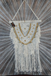 NEW Balinese Handmade Macrame Wall Decor w/wood bead - Stunning Macrame Wall Art