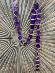 NEW Balinese Capiz Shell with Stick Hanging Strand / Mobile - Shell Decor Hanger