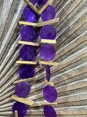 NEW Balinese Capiz Shell with Stick Hanging Strand / Mobile - Shell Decor Hanger