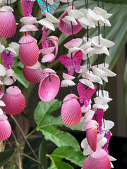 NEW Balinese Shell & Butterfly Windchime / Mobile - Bali Shell Mobile / Chime