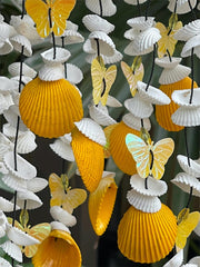 NEW Balinese Shell & Butterfly Windchime / Mobile - Bali Shell Mobile / Chime