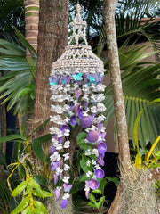 NEW Balinese Shell & Butterfly Windchime / Mobile - Bali Shell Mobile / Chime