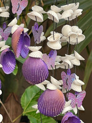 NEW Balinese Shell & Butterfly Windchime / Mobile - Bali Shell Mobile / Chime