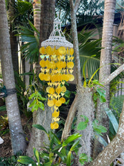 NEW Balinese Capiz Shell & Butterfly Windchime / Mobile - Bali Shell Windchime
