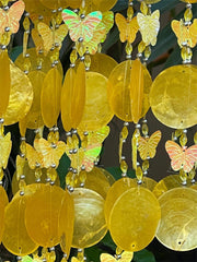 NEW Balinese Capiz Shell & Butterfly Windchime / Mobile - Bali Shell Windchime