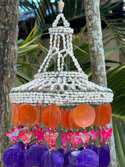 NEW Balinese Capiz Shell & Butterfly Windchime / Mobile - Bali Shell Windchime
