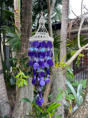 NEW Balinese Capiz Shell & Butterfly Windchime / Mobile - Bali Shell Windchime