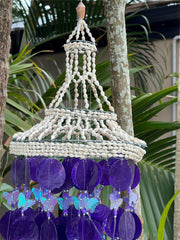 NEW Balinese Capiz Shell & Butterfly Windchime / Mobile - Bali Shell Windchime