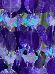 NEW Balinese Capiz Shell & Butterfly Windchime / Mobile - Bali Shell Windchime