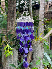 NEW Balinese Capiz Shell & Butterfly Windchime / Mobile - Bali Shell Windchime