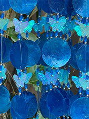 NEW Balinese Capiz Shell & Butterfly Windchime / Mobile - Bali Shell Windchime