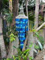 NEW Balinese Capiz Shell & Butterfly Windchime / Mobile - Bali Shell Windchime