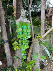 NEW Balinese Capiz Shell & Butterfly Windchime / Mobile - Bali Shell Windchime