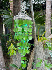 NEW Balinese Capiz Shell & Butterfly Windchime / Mobile - Bali Shell Windchime