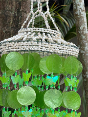 NEW Balinese Capiz Shell & Butterfly Windchime / Mobile - Bali Shell Windchime