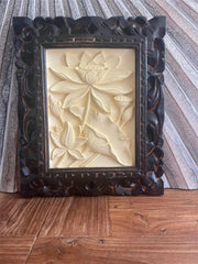 NEW Balinese Hand Crafted Tropical Wall Panel w/Bali Carved Frame - STUNNING!!