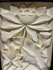 NEW Balinese Hand Crafted Tropical Wall Panel w/Bali Carved Frame - STUNNING!!