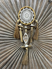 NEW Balinese Handmade Dream Catcher w/Boat/Shell/Pebble Trim - Bali Dream Catch