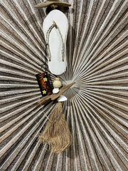 NEW Balinese Timber WELCOME Sign w/Thong/Driftwood/Shells - BOHO Welcome Sign