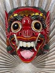 NEW Balinese Hand Crafted Barong Mask - Bali Barong Mask Wall Art - Bali Art