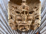 Balinese Hand Carved Barong Mask - Traditional Bali Mask Wall Art - Boma Mask
