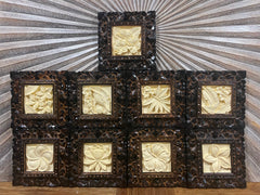 NEW Balinese Hand Crafted Tropical Wall Panel w/Bali Carved Frame - STUNNING!! S