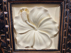 NEW Balinese Hand Crafted Tropical Wall Panel w/Bali Carved Frame - STUNNING!! S