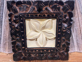 NEW Balinese Hand Crafted Tropical Wall Panel w/Bali Carved Frame - STUNNING!! S