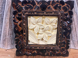 NEW Balinese Hand Crafted Tropical Wall Panel w/Bali Carved Frame - STUNNING!! S