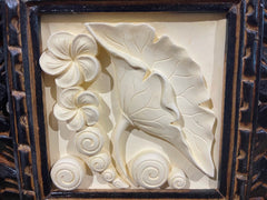 NEW Balinese Hand Crafted Tropical Wall Panel w/Bali Carved Frame - STUNNING!! S