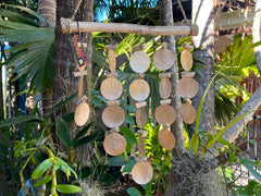 NEW Balinese Capiz Shell Windchime / Mobile - 5 Strand Bar Bali Chimes