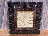 NEW Balinese Hand Crafted Tropical Wall Panel w/Bali Carved Frame - STUNNING!! S