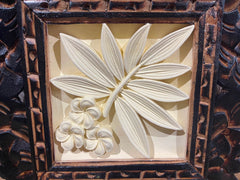 NEW Balinese Hand Crafted Tropical Wall Panel w/Bali Carved Frame - STUNNING!! S