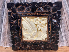 NEW Balinese Hand Crafted Tropical Wall Panel w/Bali Carved Frame - STUNNING!! S