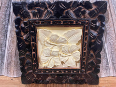 NEW Balinese Hand Crafted Tropical Wall Panel w/Bali Carved Frame - STUNNING!! S