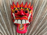 NEW Balinese Hand Crafted Barong Mask - Bali Barong Mask Wall Art - Bali Art