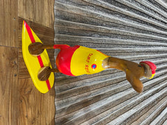 M NEW Balinese Hand Carved Wooden Surf Life Saving Duck - Bali Rice Paddy Duck