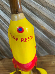 L NEW Balinese Hand Carved Wooden Surf Life Saving Duck - Bali Rice Paddy Duck