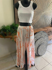 Balinese Ladies Long Flarred Pants - SO COMFY Elastic Waist Pants - Bali Pants