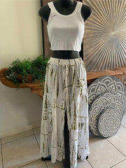 Balinese Ladies Long Flarred Pants - SO COMFY Elastic Waist Pants - Bali Pants